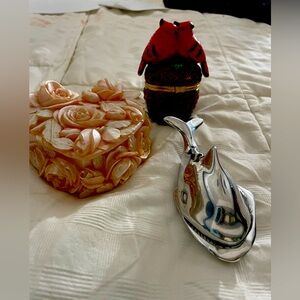 3 Vintage Trinket Boxes